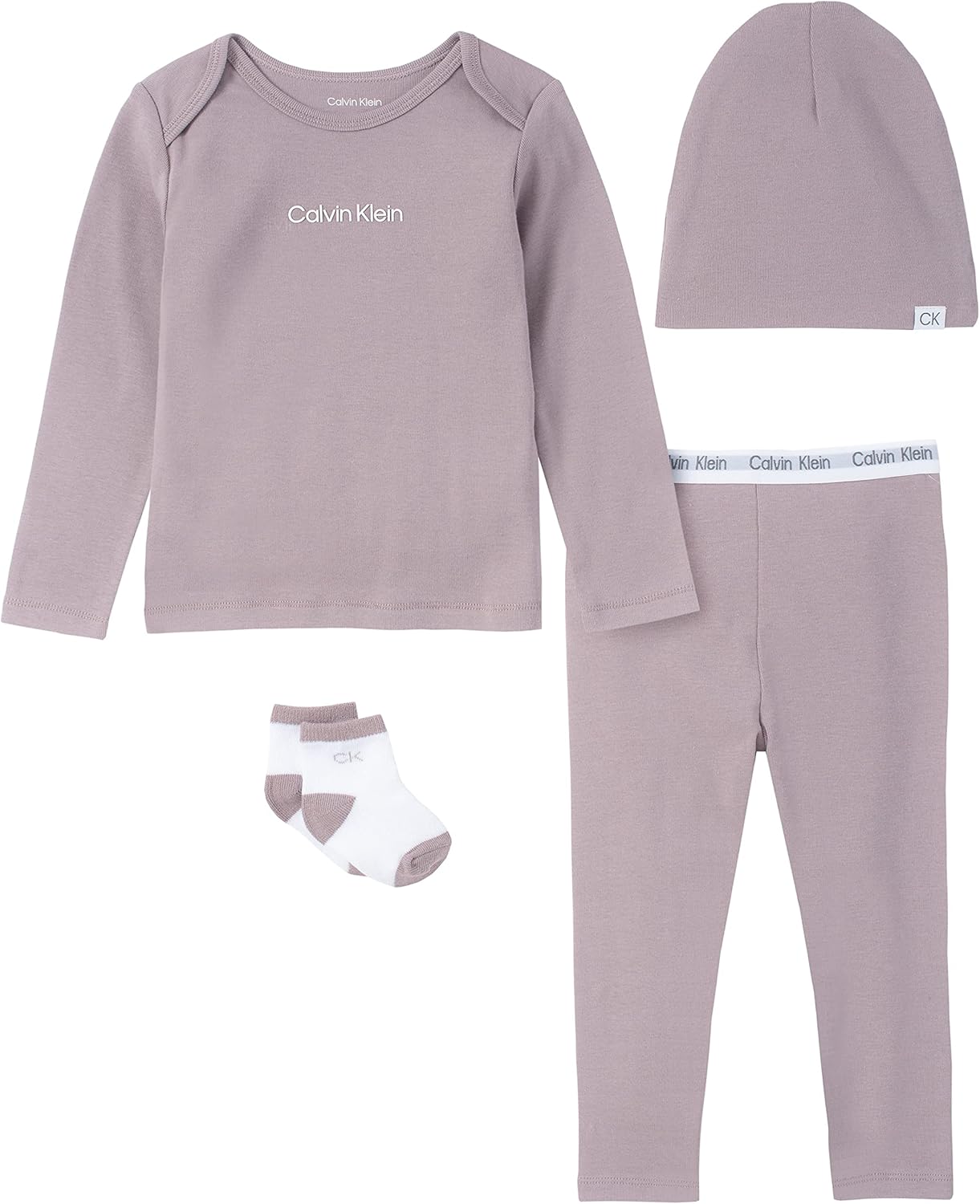 Набор Calvin Klein Organic Baby Essentials из 4 предметов, Purple Dove
Набор Calvin Klein Organic Baby Essentials из 4 предметов, Purple Dove
