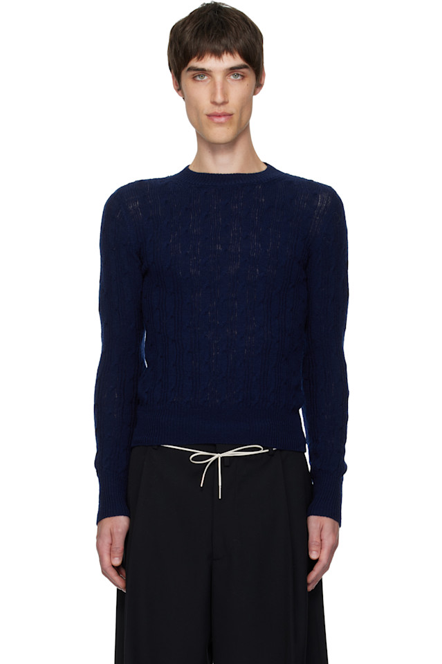 Свитер крупной вязки Dries Van Noten, темно-синий
Свитер крупной вязки Dries Van Noten, темно-синий