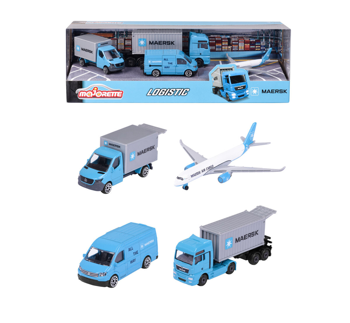 Majorette Logistic Maersk 4 Пакета
Majorette Logistic Maersk 4 Пакета