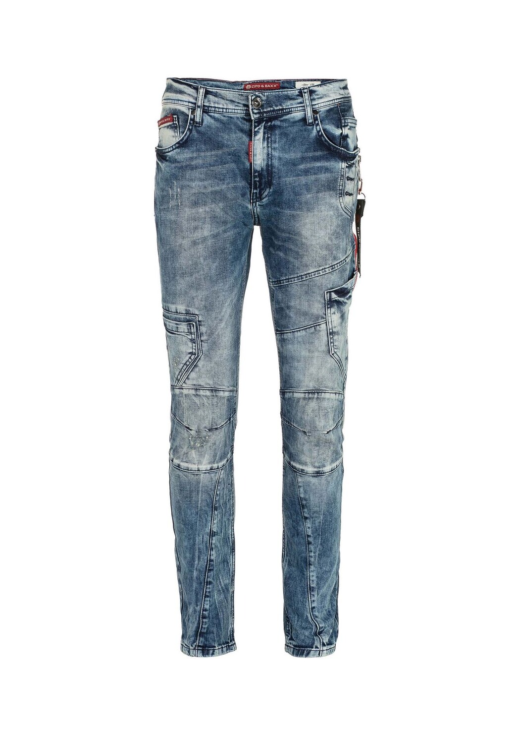 Джинсы с выцветшим эффектом и прямого кроя CIPO & BAXX, синий
Джинсы с выцветшим эффектом и прямого кроя CIPO & BAXX, синий