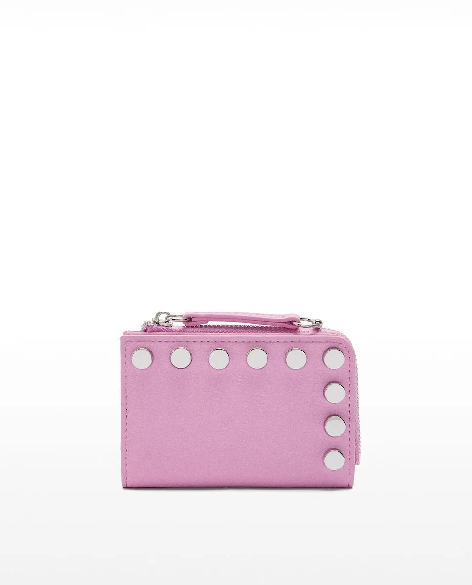 Маленький женский кошелек с шипами и молнией на гладкой коже Parfois, розовый
Маленький женский кошелек с шипами и молнией на гладкой коже Parfois, розовый
