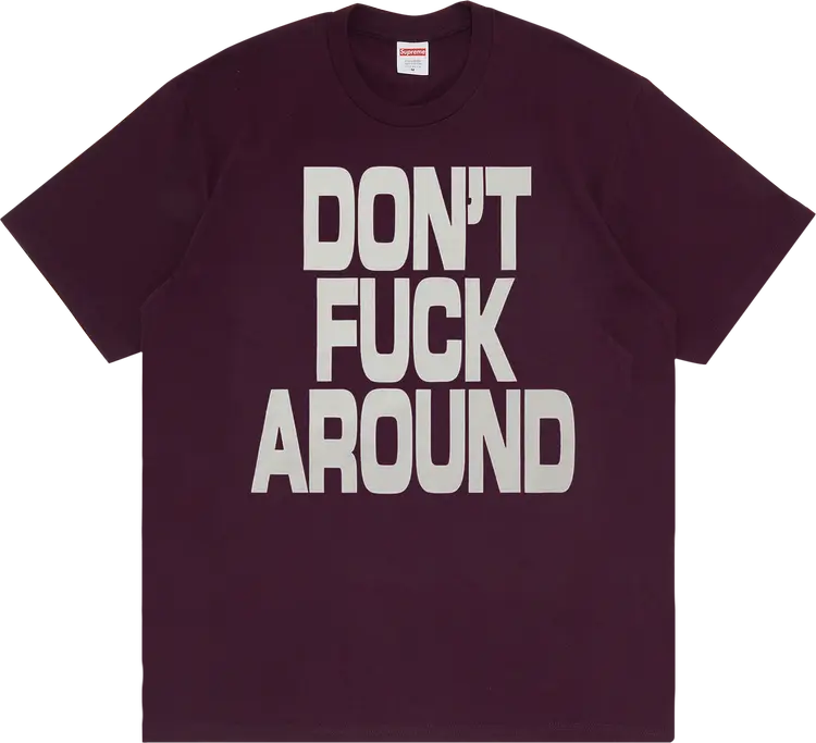 Футболка Supreme Don't f*ck Around Tee 'Eggplant', фиолетовый
Футболка Supreme Don't f*ck Around Tee 'Eggplant', фиолетовый