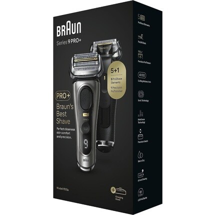 Электробритва Series 9 Pro+ с зарядной станцией для влажной и сухой уборки 9515S, Braun
Электробритва Series 9 Pro+ с зарядной станцией для влажной и сухой уборки 9515S, Braun