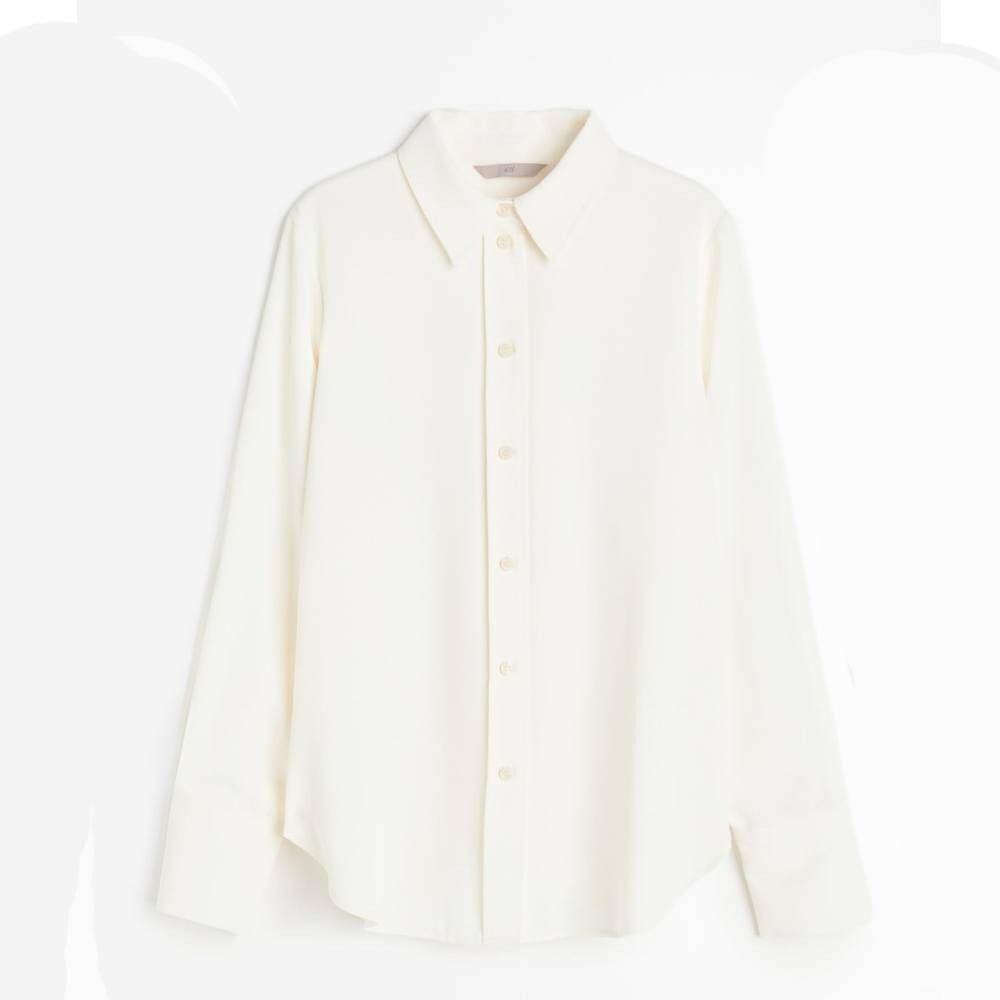 Рубашка H&M, молочный 
Рубашка H&M, молочный
