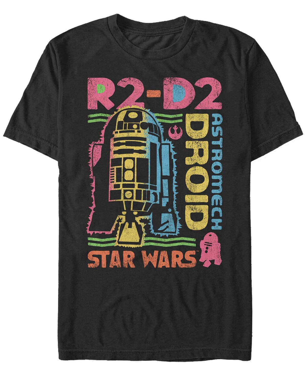 Звездные войны мужская классическая радуга ретро r2-d2 астромеханический дроид с коротким рукавом футболка Fifth Sun, черный
Звездные войны мужская классическая радуга ретро r2-d2 астромеханический дроид с коротким рукавом футболка Fifth Sun, черный