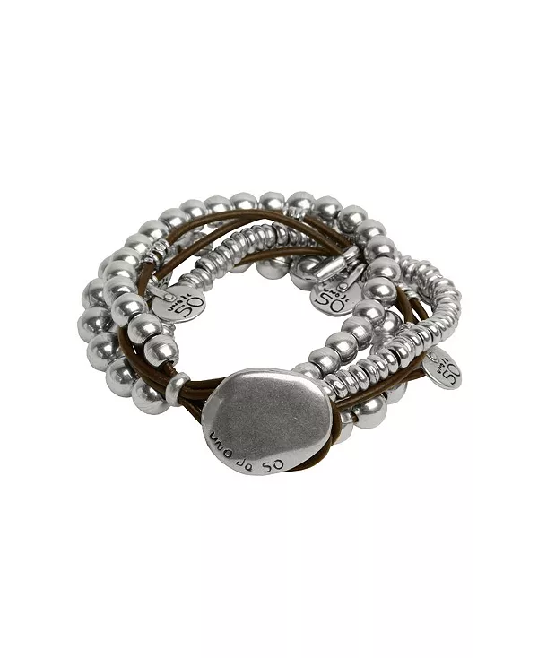 Браслет из кожи с покрытием из стерлингового серебра Unode50, silver
Браслет из кожи с покрытием из стерлингового серебра Unode50, silver