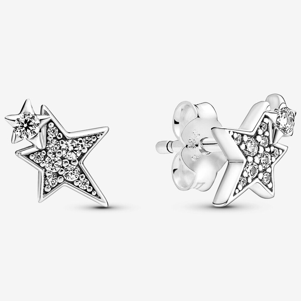 Серьги Pandora Sparkling Asymmetric Stars, серебро
Серьги Pandora Sparkling Asymmetric Stars, серебро