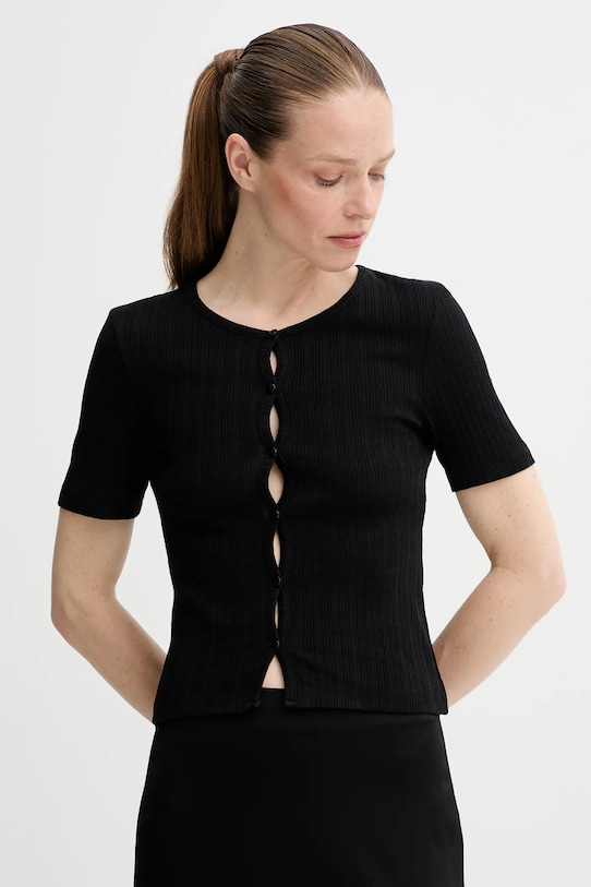 Хлопковая футболка Sajuni Samsoe Samsoe, черный
Хлопковая футболка Sajuni Samsoe Samsoe, черный