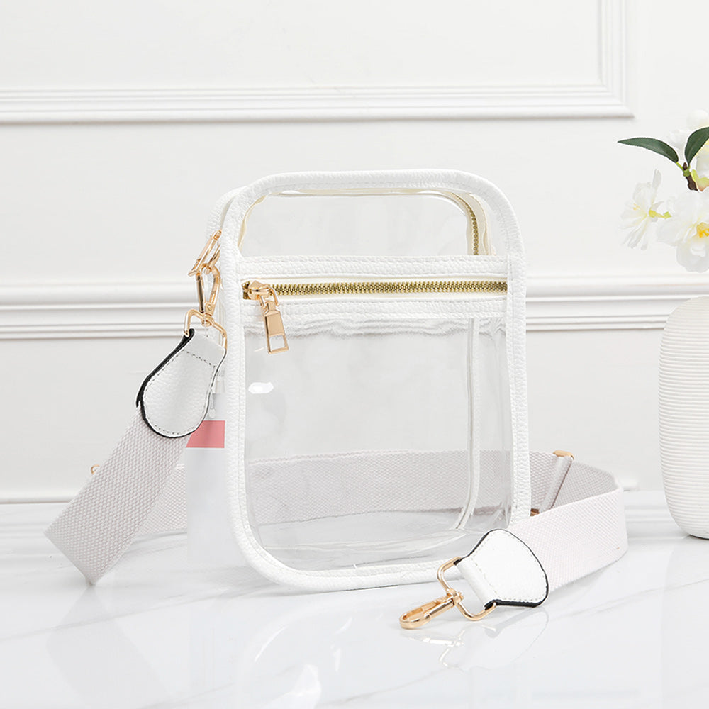Прямоугольная прозрачная сумка через плечо из искусственной кожи FASHNZFAB, белый
Прямоугольная прозрачная сумка через плечо из искусственной кожи FASHNZFAB, белый