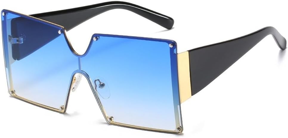 Большие солнцезащитные очки для женщин, без оправы, цельные, с градиентным переходом цвета, роскошные, ретро, с защитой от УФ-излучения UV400, винтажные, мужские HVTVTLA, Black Blue
Большие солнцезащитные очки для женщин, без оправы, цельные, с градиентным переходом цвета, роскошные, ретро, с защитой от УФ-излучения UV400, винтажные, мужские HVTVTLA, Black Blue