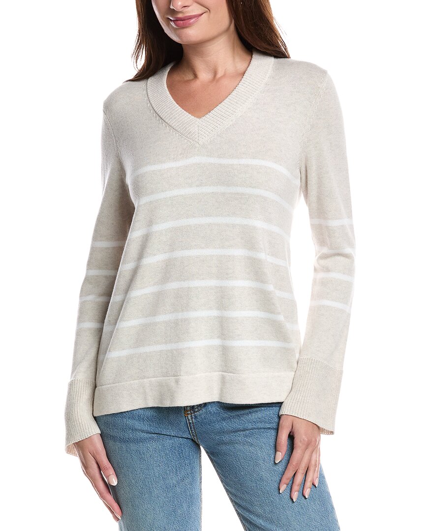 Форте Кашемировый полосатый свитер с V-образным вырезом Forte Cashmere, коричневый
Форте Кашемировый полосатый свитер с V-образным вырезом Forte Cashmere, коричневый