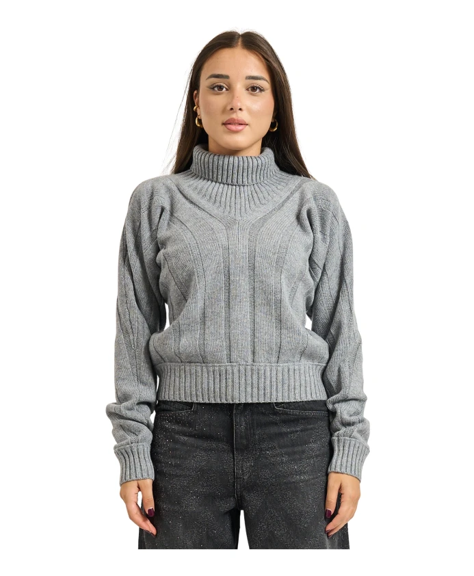 Свитер с высоким воротником Hugo, серый
Свитер с высоким воротником Hugo, серый