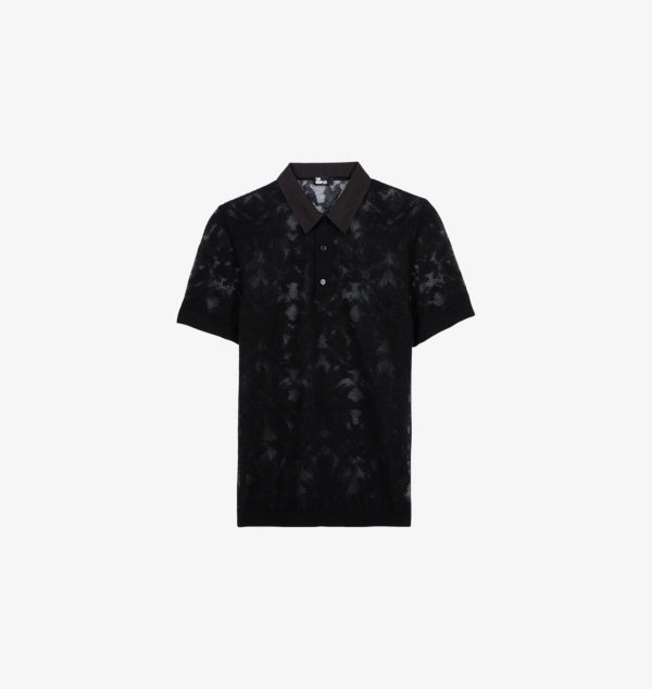 Рубашка-Поло с короткими рукавами и кружевным эффектом The Kooples, черный
Рубашка-Поло с короткими рукавами и кружевным эффектом The Kooples, черный
