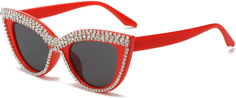 Женские солнцезащитные очки «кошачий глаз» с бриллиантами, роскошные, с блестящими стразами, солнцезащитные очки с защитой от УФ-излучения UV400, очки для вечеринок TYUVIVO, Red Gray
Женские солнцезащитные очки «кошачий глаз» с бриллиантами, роскошные, с блестящими стразами, солнцезащитные очки с защитой от УФ-излучения UV400, очки для вечеринок TYUVIVO, Red Gray