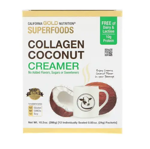 Коллагеновые кокосовые сливки в порошке 12 пакетиков по 24 г California Gold Nutrition SUPERFOODS
Коллагеновые кокосовые сливки в порошке 12 пакетиков по 24 г California Gold Nutrition SUPERFOODS