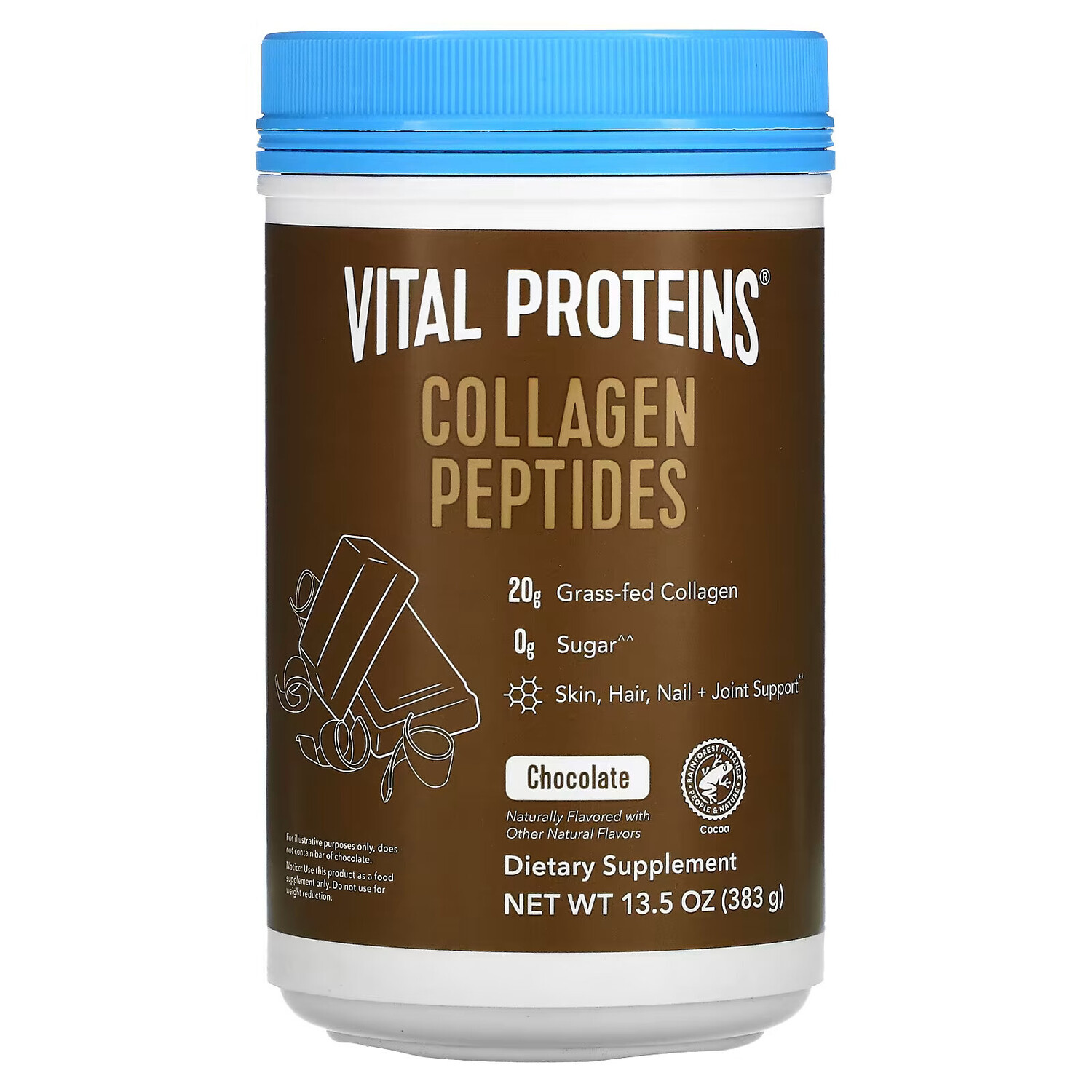 Vital Proteins, Коллагеновые пептиды, шоколад, 383 г (13,5 унции)
Vital Proteins, Коллагеновые пептиды, шоколад, 383 г (13,5 унции)