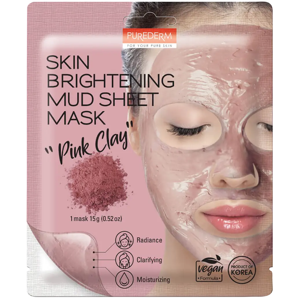 Purederm осветляющая грязевая маска для лица, 15 г
Purederm осветляющая грязевая маска для лица, 15 г