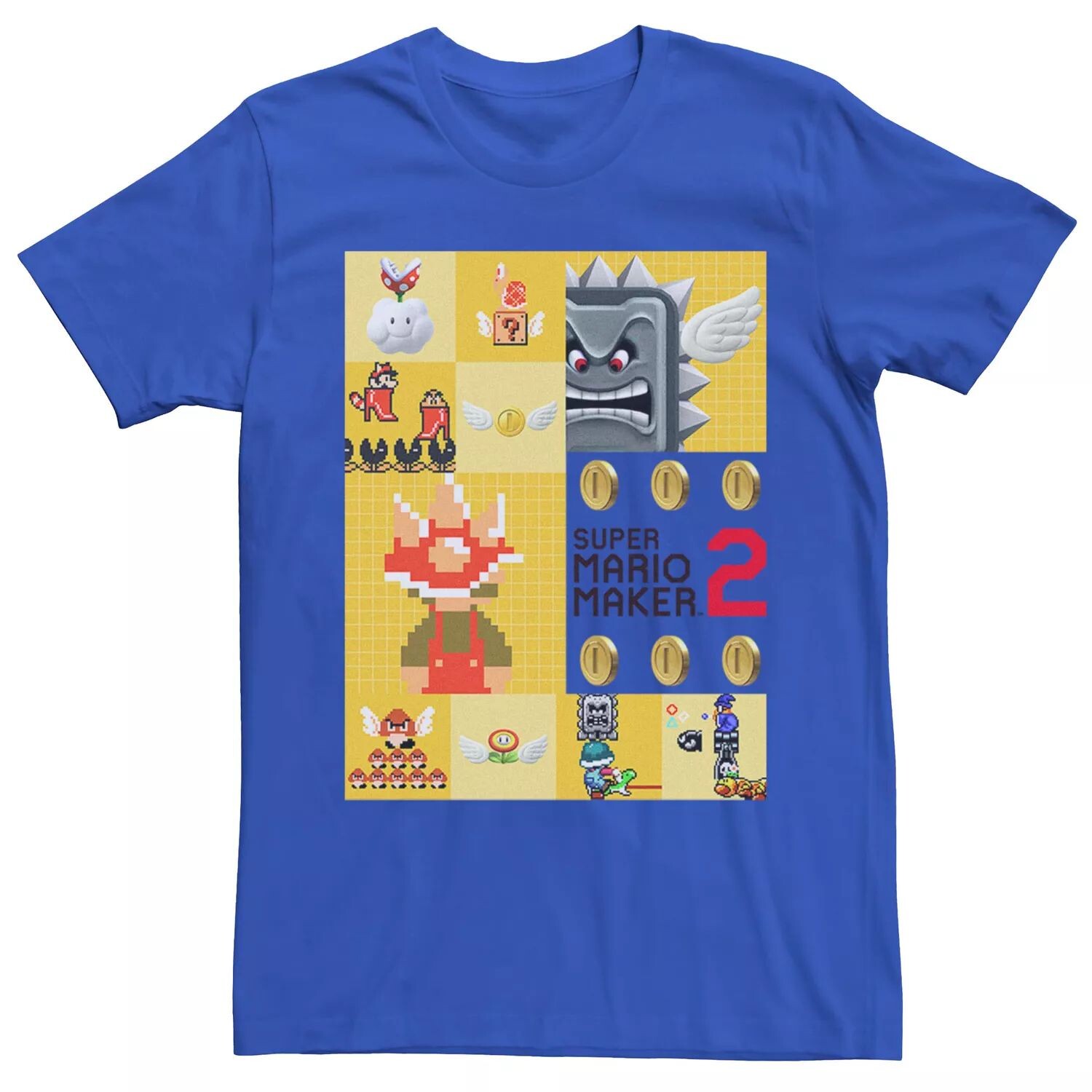 Мужская футболка с короткими рукавами Nintendo Super Mario Maker 2 Building Blocks Licensed Character
Мужская футболка с короткими рукавами Nintendo Super Mario Maker 2 Building Blocks Licensed Character