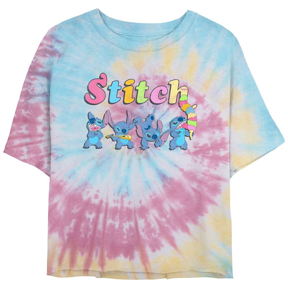 Укороченная футболка с рисунком Tie Dye для детей Disney's Lilo & Stitch Wacky Moods, цвет Blue Pink Light Yellow
Укороченная футболка с рисунком Tie Dye для детей Disney's Lilo & Stitch Wacky Moods, цвет Blue Pink Light Yellow