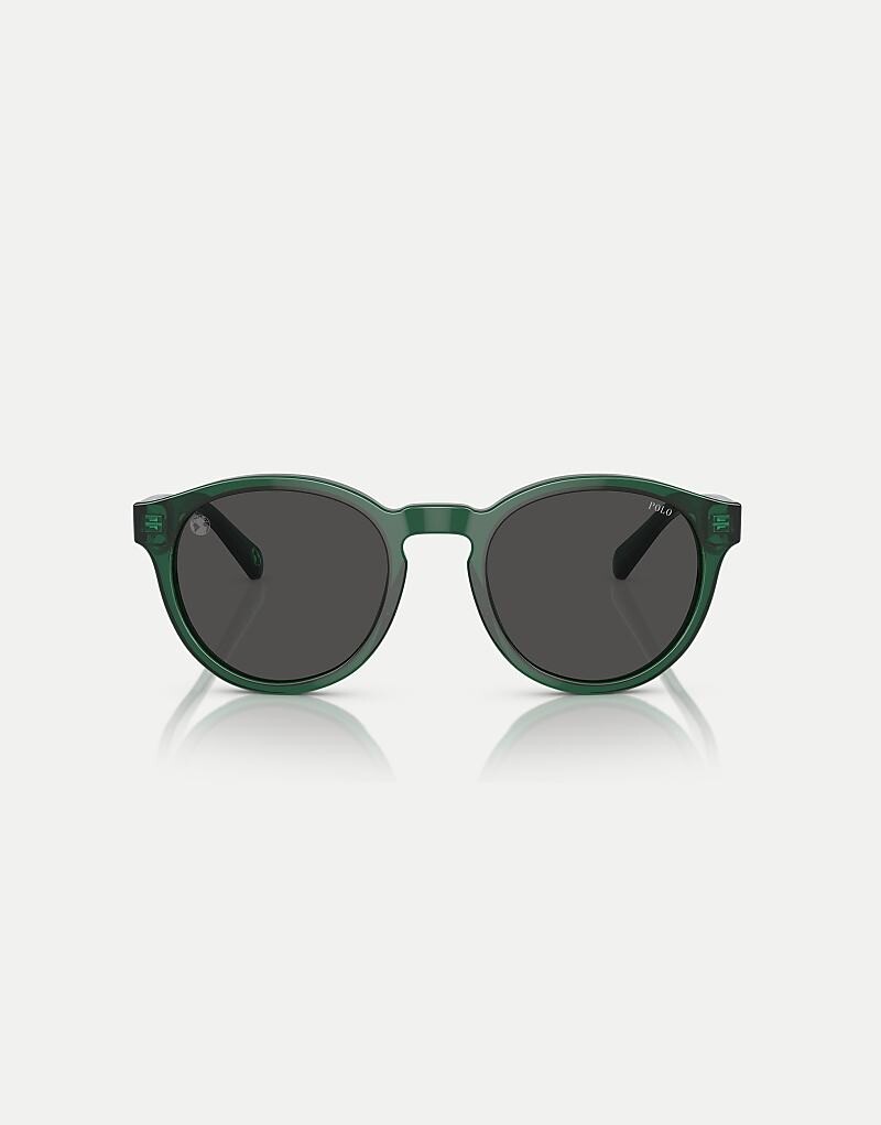 Круглые солнцезащитные очки Ralph Lauren Ph4192 блестящего прозрачного зеленого цвета с серыми линзами
Круглые солнцезащитные очки Ralph Lauren Ph4192 блестящего прозрачного зеленого цвета с серыми линзами