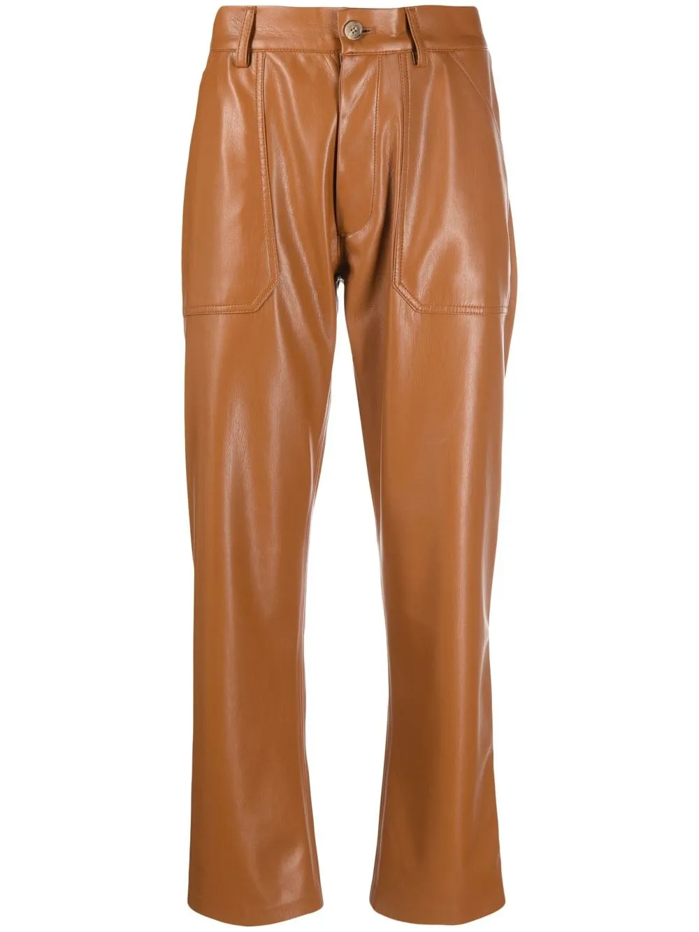 Прямые брюки из искусственной кожи Nanushka, коричневый
Прямые брюки из искусственной кожи Nanushka, коричневый