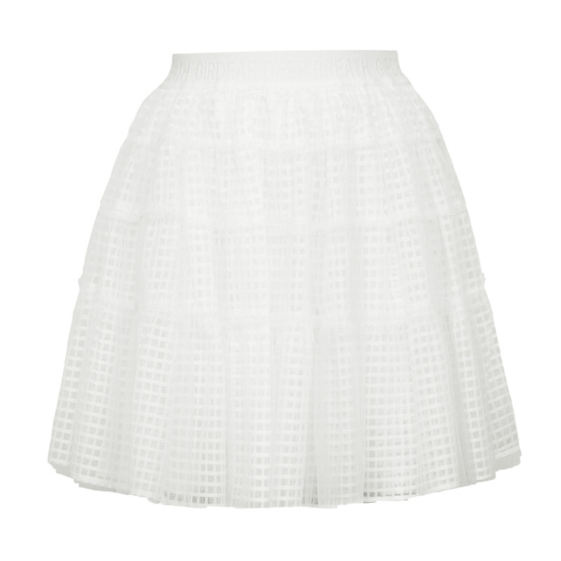 Короткая газовая юбка Deep Breath с эластичной резинкой на талии, белый
Короткая газовая юбка Deep Breath с эластичной резинкой на талии, белый