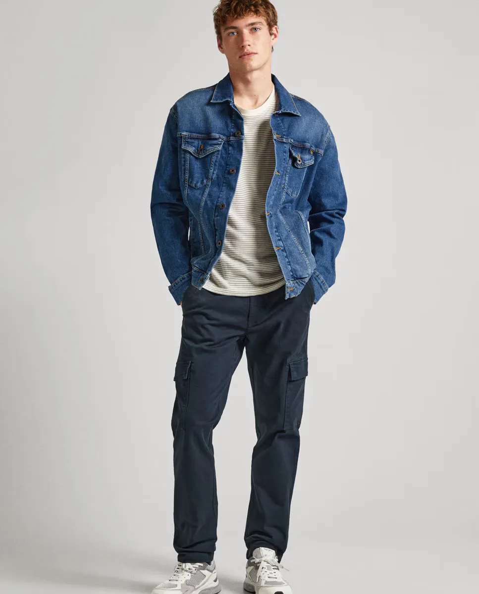 Мужские брюки-карго узкого кроя темно-синего цвета Pepe Jeans, темно-синий
Мужские брюки-карго узкого кроя темно-синего цвета Pepe Jeans, темно-синий