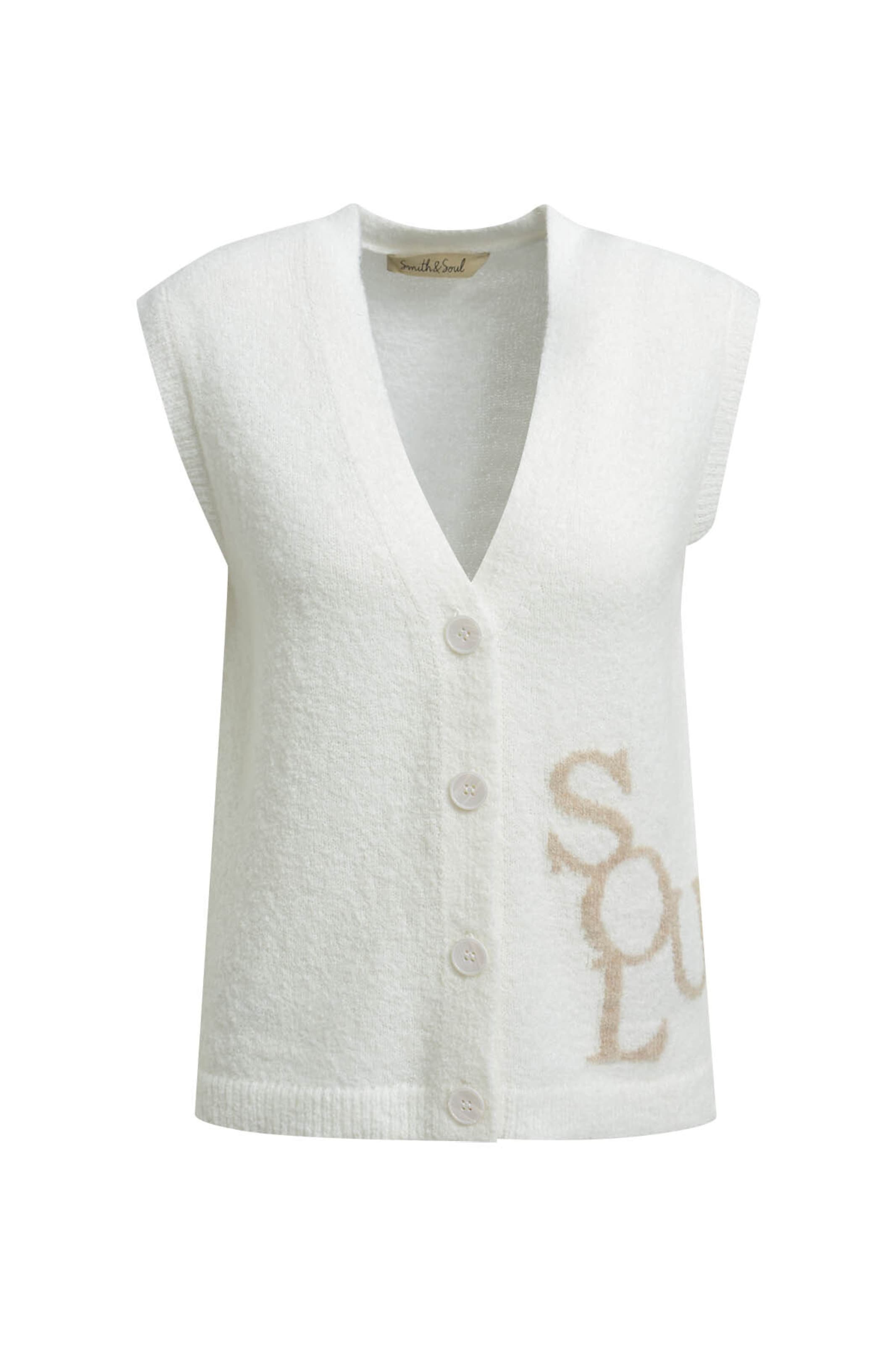 Smith&Soul Вязаный жилет из шерсти белый
Smith&Soul Вязаный жилет из шерсти белый