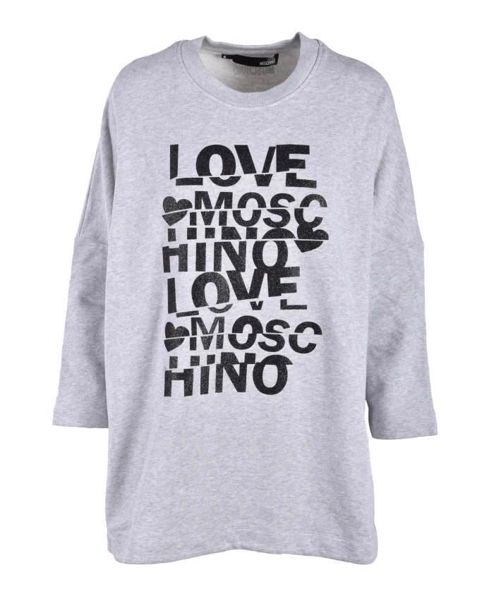 Хлопковый вязаный свитер Love Moschino, серый
Хлопковый вязаный свитер Love Moschino, серый