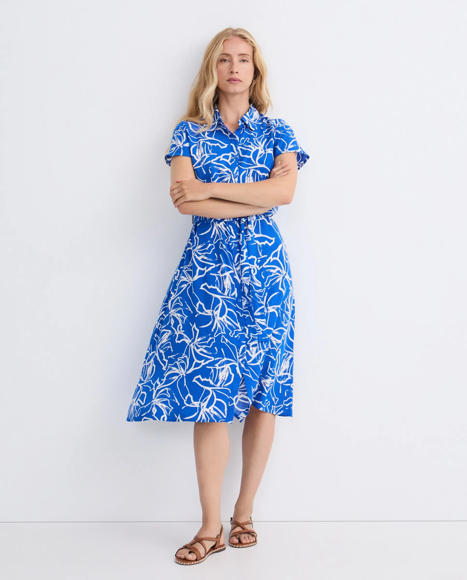 Платье с коротким рукавом в принте Zermatt, синий
Платье с коротким рукавом в принте Zermatt, синий