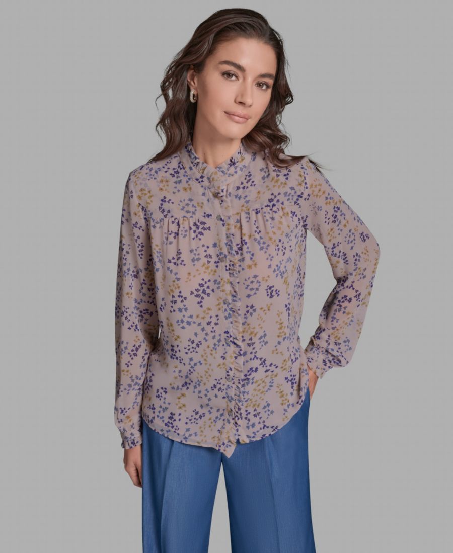 Женская блузка с длинными рукавами, принтом и оборками спереди BCBG, GRAY/OLIVE
Женская блузка с длинными рукавами, принтом и оборками спереди BCBG, GRAY/OLIVE