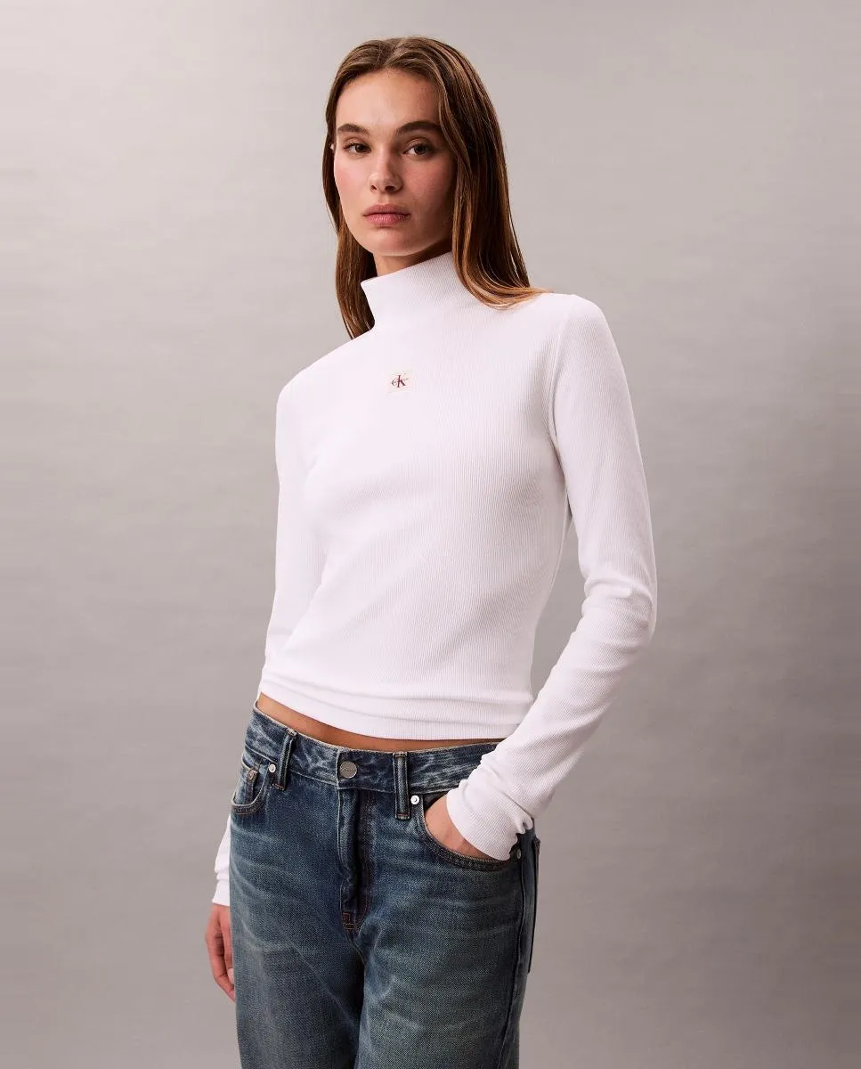 Женская футболка с длинным рукавом и высоким воротником Calvin Klein Jeans, белый
Женская футболка с длинным рукавом и высоким воротником Calvin Klein Jeans, белый