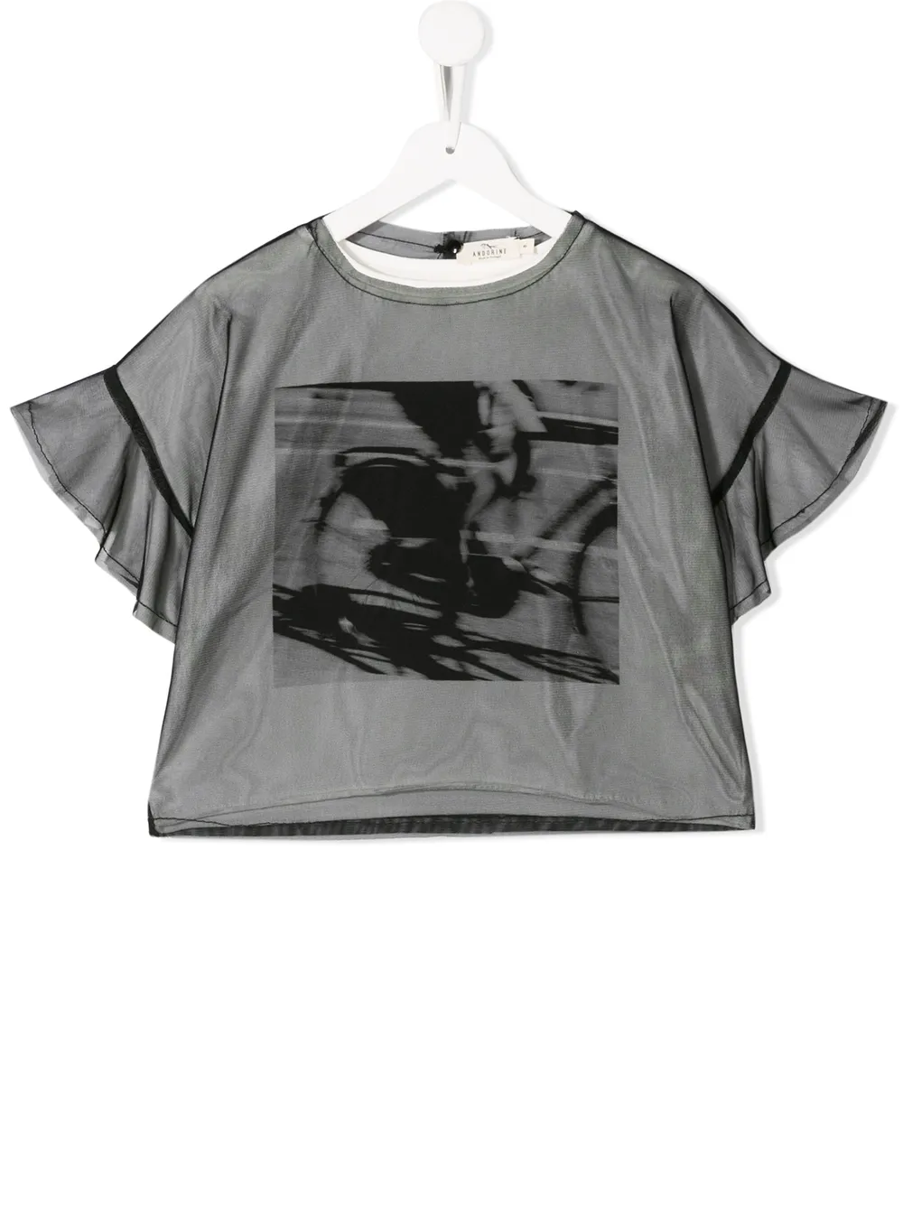 Топ из тюля с графичным принтом Andorine, белый
Топ из тюля с графичным принтом Andorine, белый