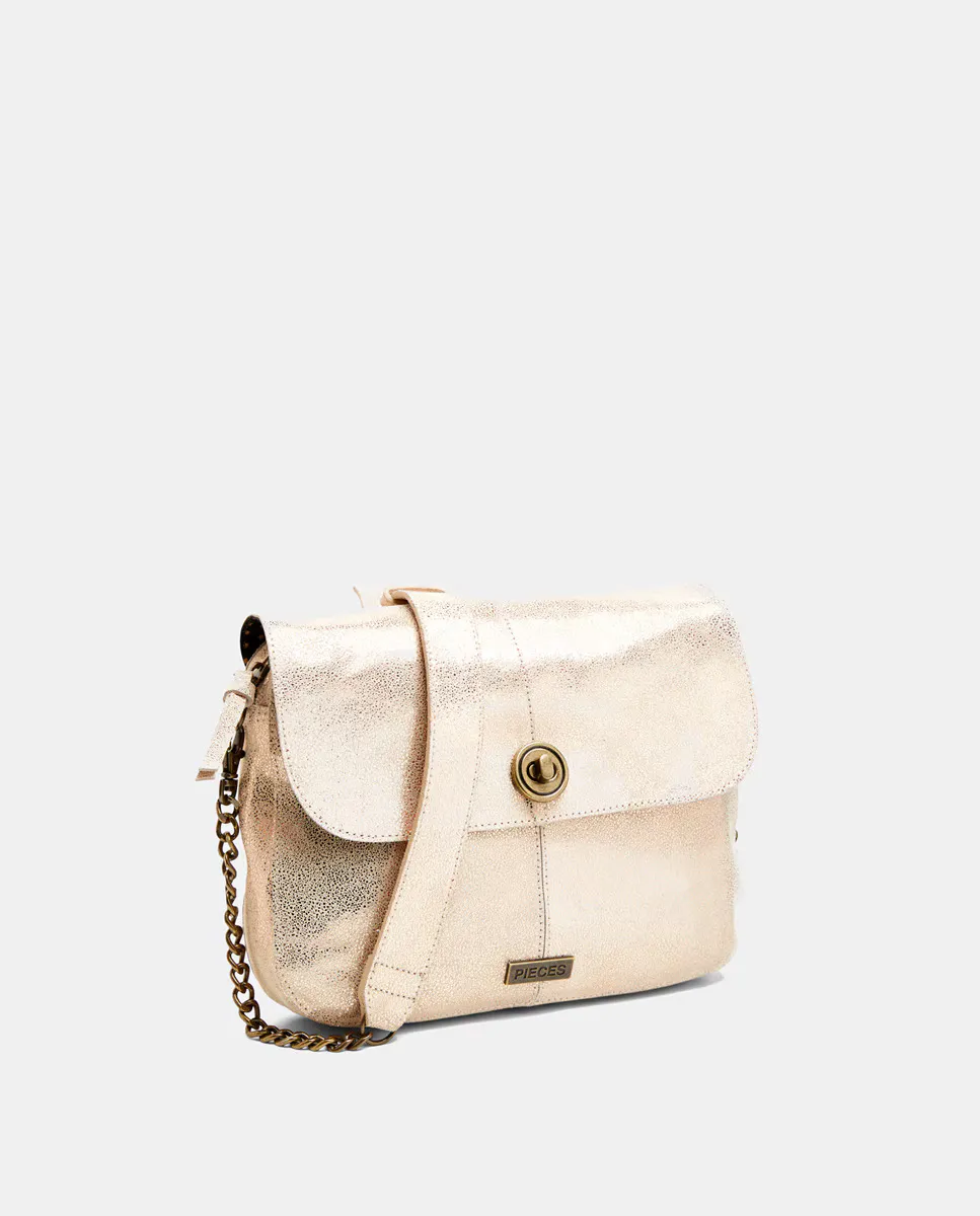 Кожаная сумка через плечо с эффектом металлик Pieces, розовый
Кожаная сумка через плечо с эффектом металлик Pieces, розовый