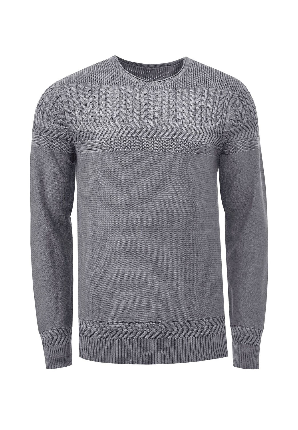 Свитер со сложным узором вязки RUSTY NEAL, антрацит 
Свитер со сложным узором вязки RUSTY NEAL, антрацит