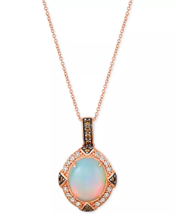 Ожерелье с подвеской 22 дюйма из 14-каратного розового золота с опалом (2-1/5 карата) и бриллиантом (3/8 карата) Le Vian, opal
Ожерелье с подвеской 22 дюйма из 14-каратного розового золота с опалом (2-1/5 карата) и бриллиантом (3/8 карата) Le Vian, opal