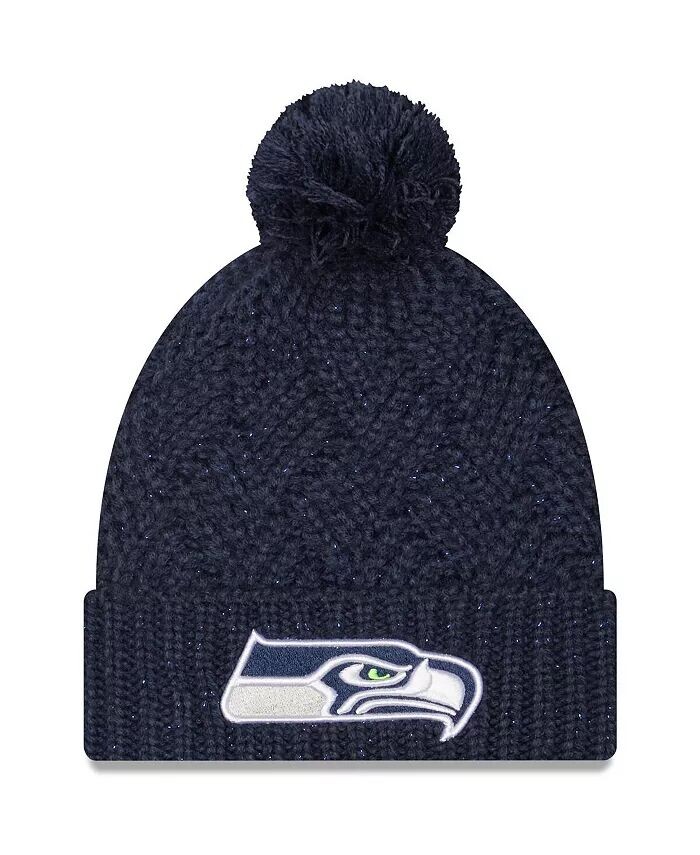 Женская темно-синяя вязаная шапка Seattle Seahawks с манжетами и помпоном New Era, синий
Женская темно-синяя вязаная шапка Seattle Seahawks с манжетами и помпоном New Era, синий