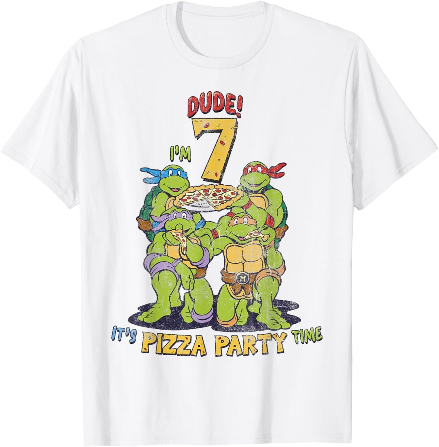 Мужская футболка Teenage Mutant Ninja Turtles I'm 7 Dude Pizza Birthday Party, белый
Мужская футболка Teenage Mutant Ninja Turtles I'm 7 Dude Pizza Birthday Party, белый