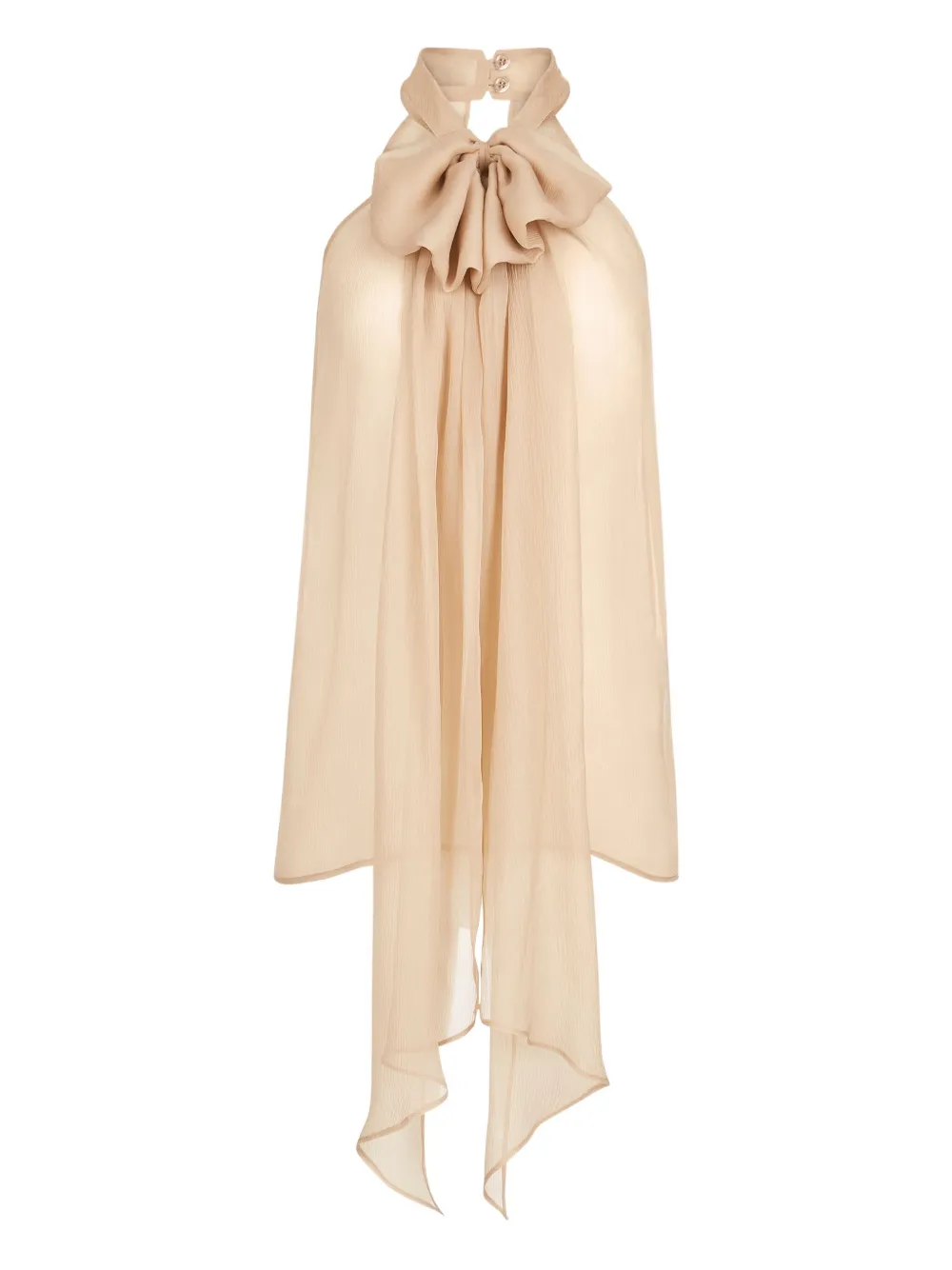 Шелковый топ с вырезом халтер Nina Ricci, нейтральный
Шелковый топ с вырезом халтер Nina Ricci, нейтральный