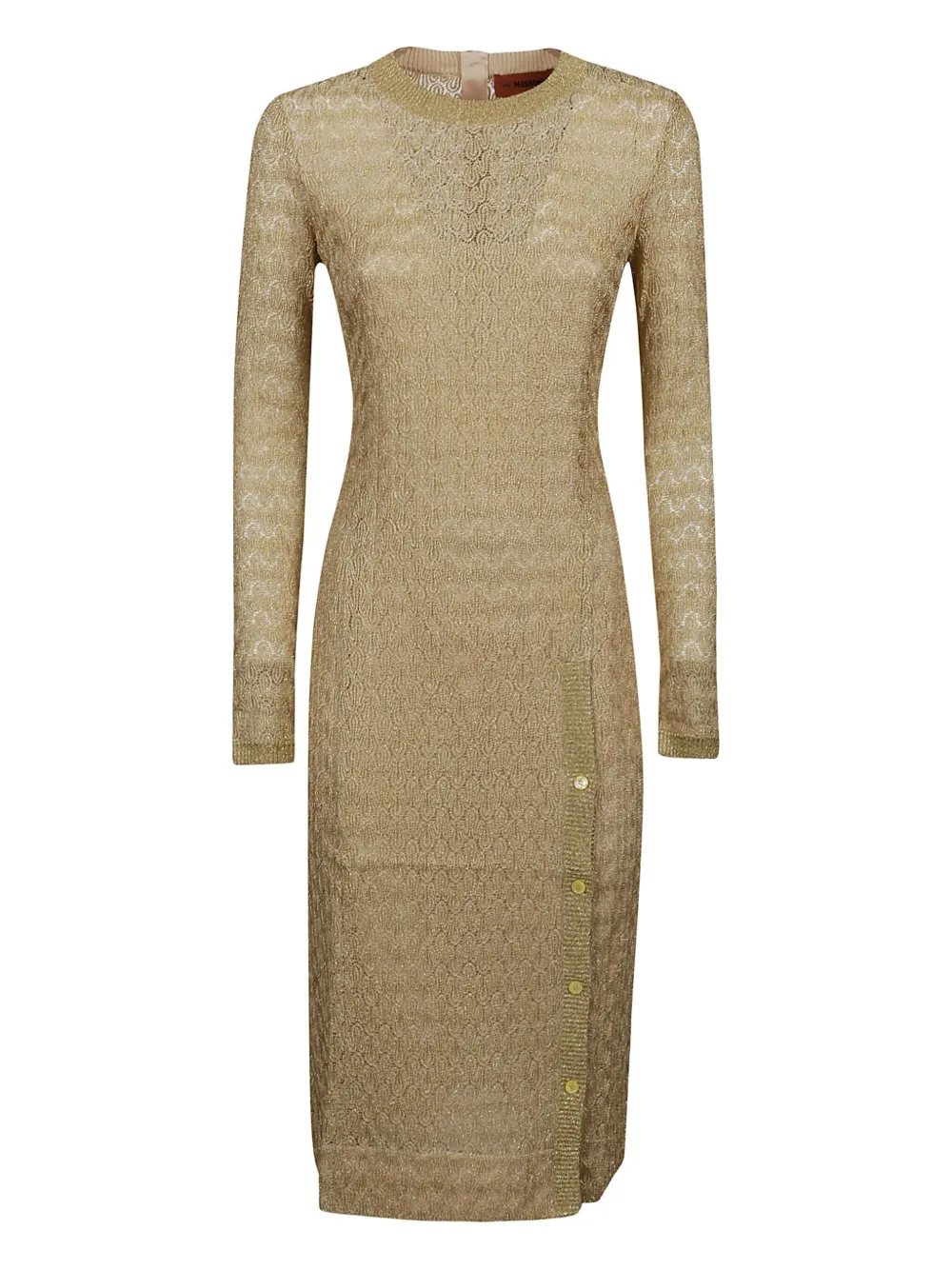 Вязаное миди-платье на пуговицах Missoni, золотой
Вязаное миди-платье на пуговицах Missoni, золотой