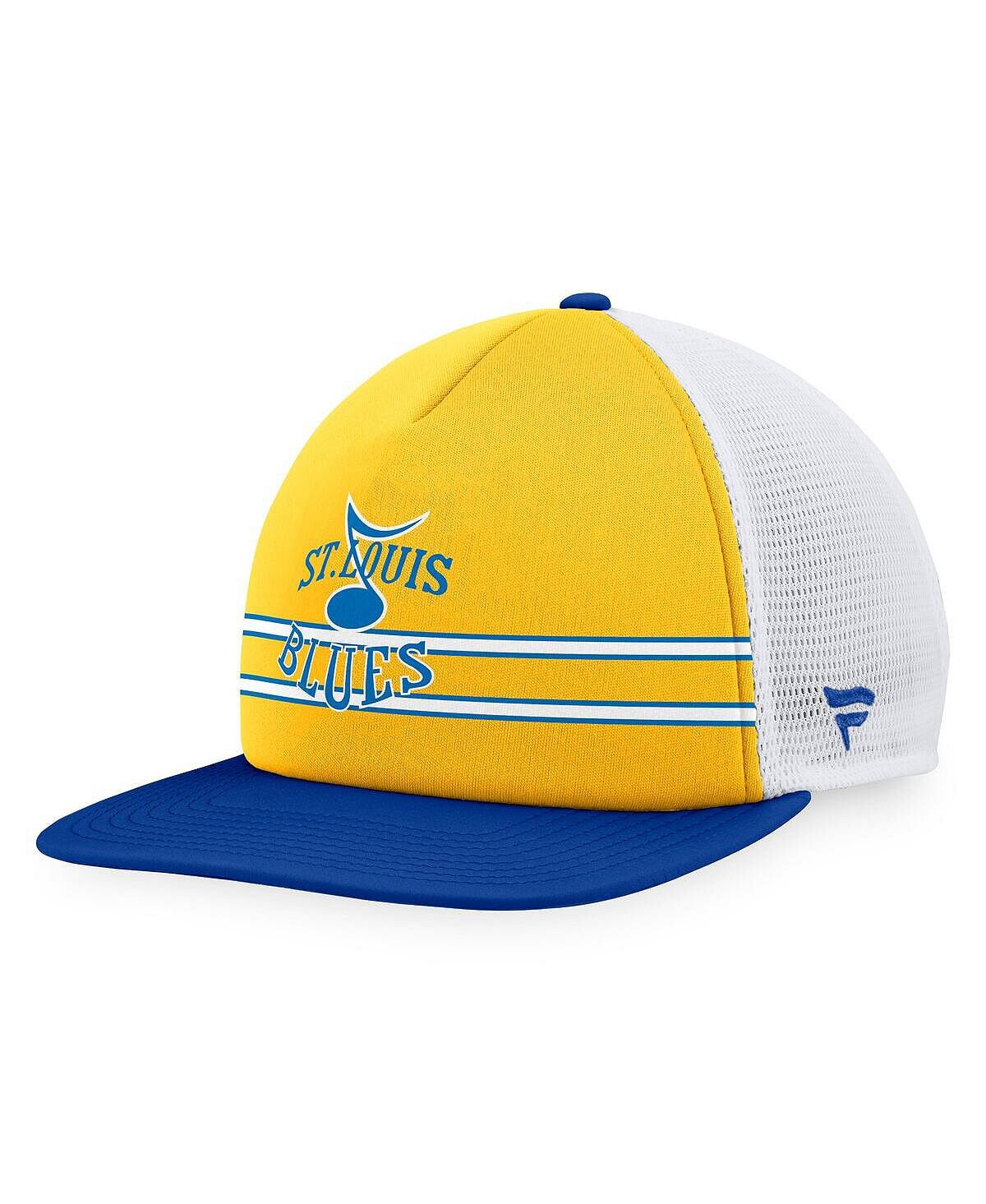 Мужская регулируемая шляпа Trucker Snapback золотистого и синего цвета с фирменным логотипом St. Louis Blues Special Edition 2.0 Fanatics
Мужская регулируемая шляпа Trucker Snapback золотистого и синего цвета с фирменным логотипом St. Louis Blues Special Edition 2.0 Fanatics