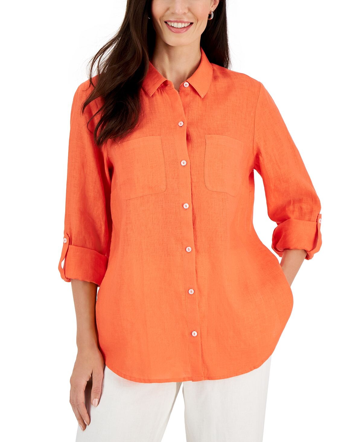 Женская льняная рубашка, созданная для macy's Charter Club, мульти
Женская льняная рубашка, созданная для macy's Charter Club, мульти