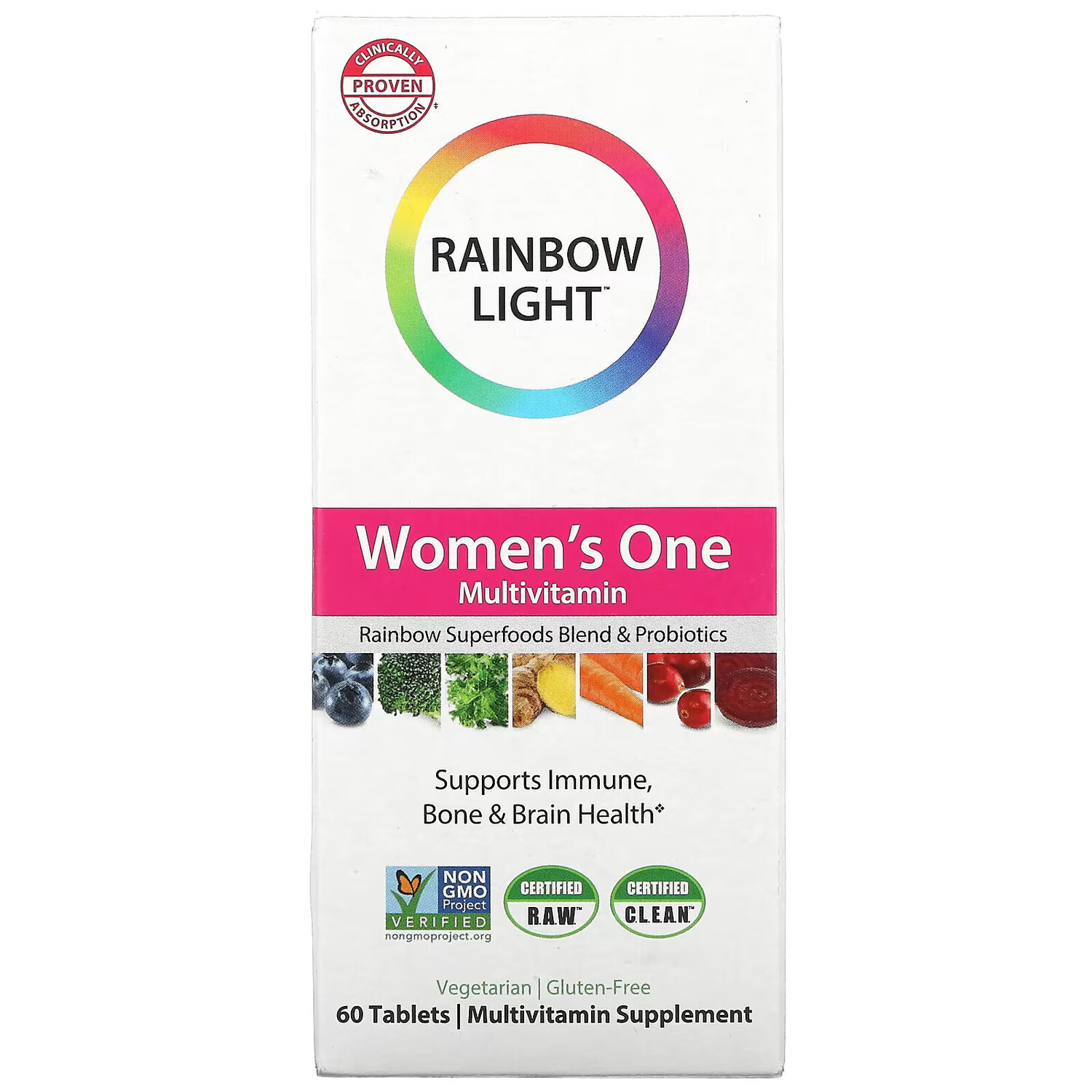 Rainbow Light, Women's One, мультивитамины, 60 таблеток
Rainbow Light, Women's One, мультивитамины, 60 таблеток