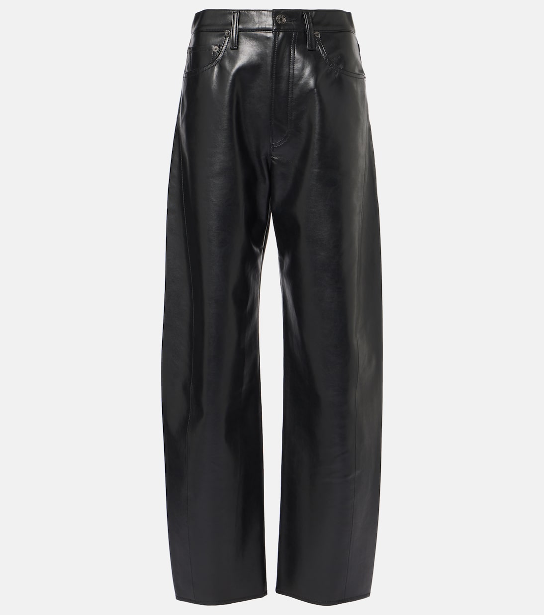 Джинсы Luna с высокой талией и кожаным миксом, зауженные книзу Agolde, черный
Джинсы Luna с высокой талией и кожаным миксом, зауженные книзу Agolde, черный