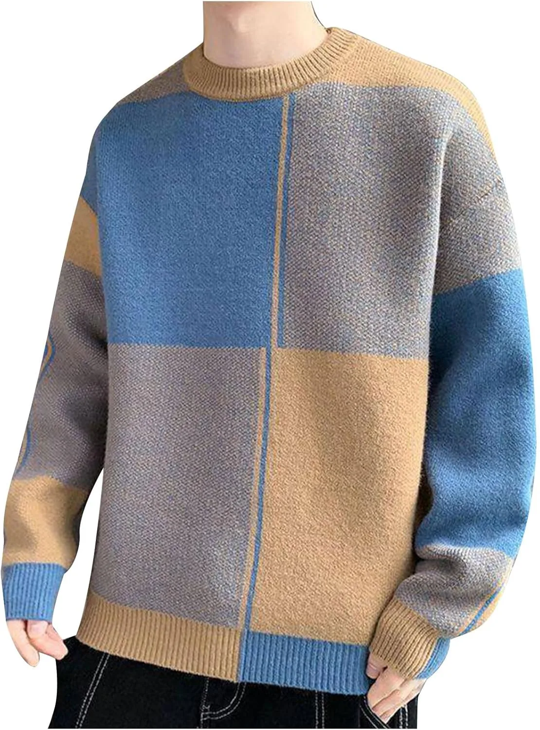 Мужской свитер-пуловер свободного кроя легкий с длинным рукавом
Мужской свитер-пуловер свободного кроя легкий с длинным рукавом