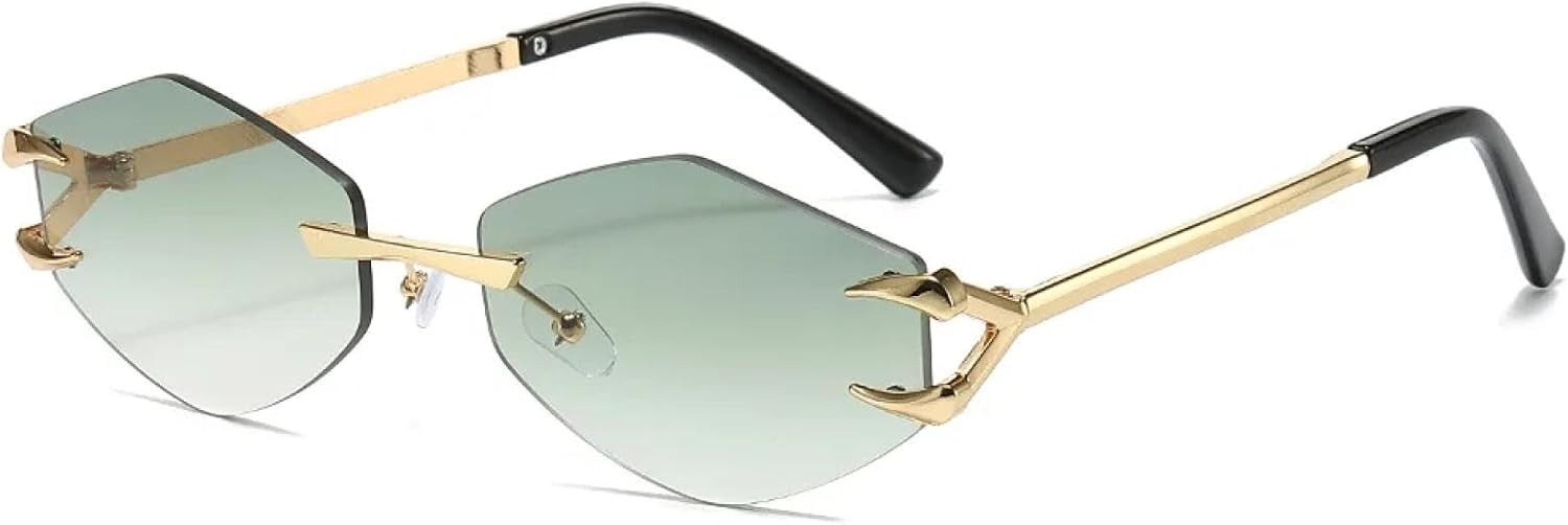 Солнцезащитные очки с защитой от УФ-излучения UV400 | Без оправы, градиентный металлический дизайн | Для женщин и мужчин, для занятий спортом на открытом воздухе и вождения DSVIGF, Green
Солнцезащитные очки с защитой от УФ-излучения UV400 | Без оправы, градиентный металлический дизайн | Для женщин и мужчин, для занятий спортом на открытом воздухе и вождения DSVIGF, Green