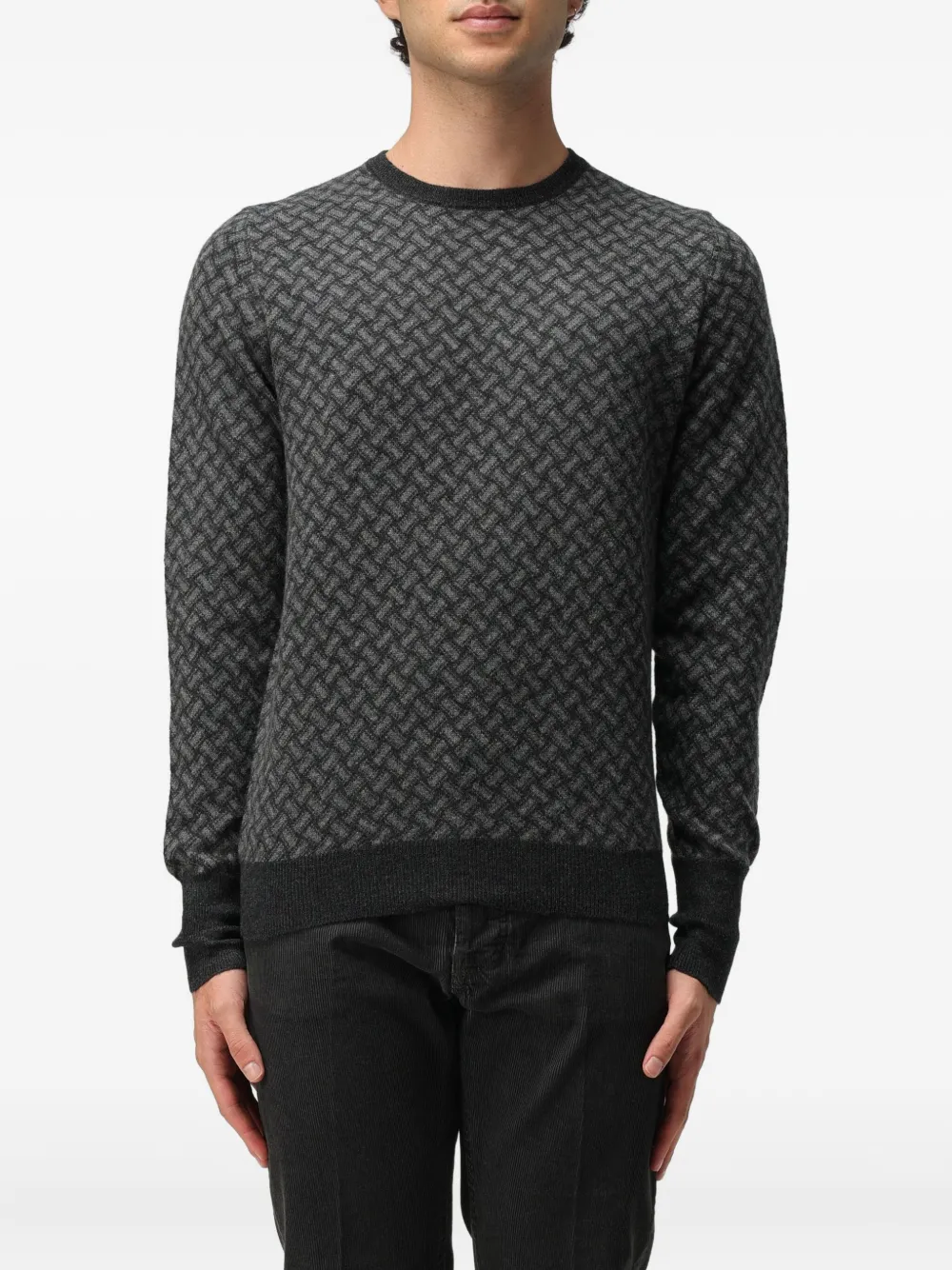 Джемпер с узором и круглым вырезом Drumohr, серый
Джемпер с узором и круглым вырезом Drumohr, серый