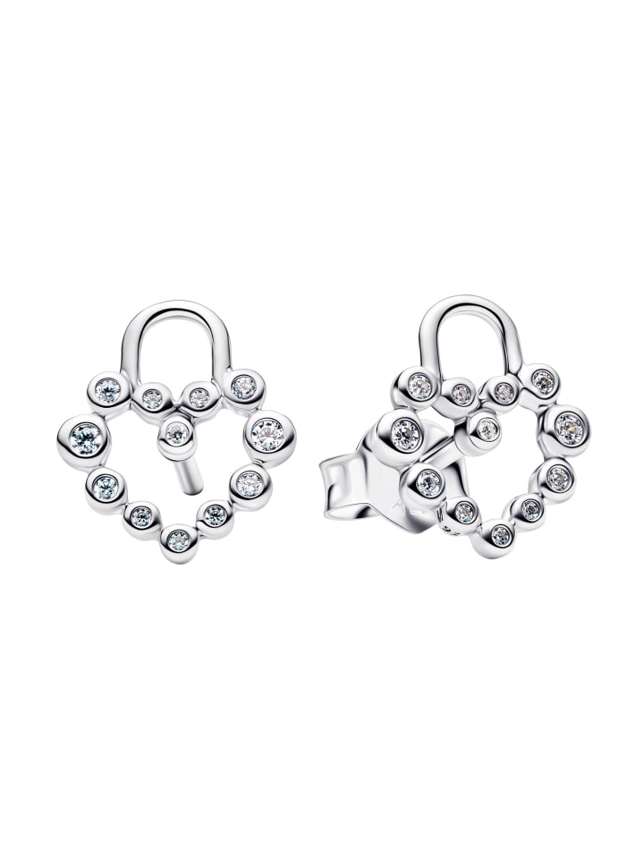 Pandora Женские серьги-гвоздики в форме сердца с блестками, серебряные
Pandora Женские серьги-гвоздики в форме сердца с блестками, серебряные