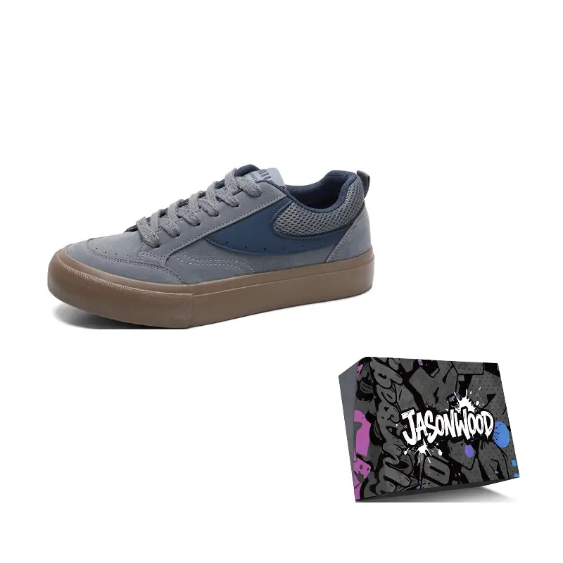 JASONWOOD Стойкие к истиранию, легкие и дышащие мужские низкие скейтерские кроссовки серо-голубые, цвет Gray Blue
JASONWOOD Стойкие к истиранию, легкие и дышащие мужские низкие скейтерские кроссовки серо-голубые, цвет Gray Blue