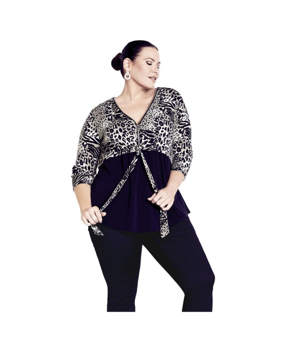 Женский топ Lia Contrast больших размеров AVENUE, Mono animal mix
Женский топ Lia Contrast больших размеров AVENUE, Mono animal mix